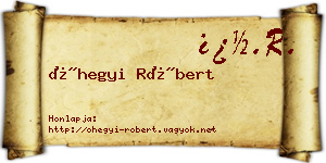 Óhegyi Róbert névjegykártya